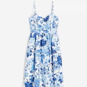 Floral Blue and White Dress